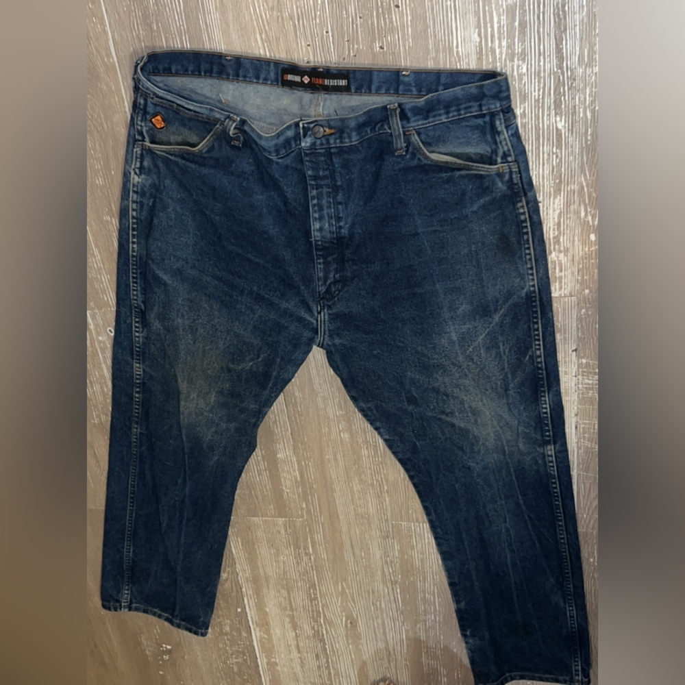 Wrangler flame-resistant jeans with an original fit.